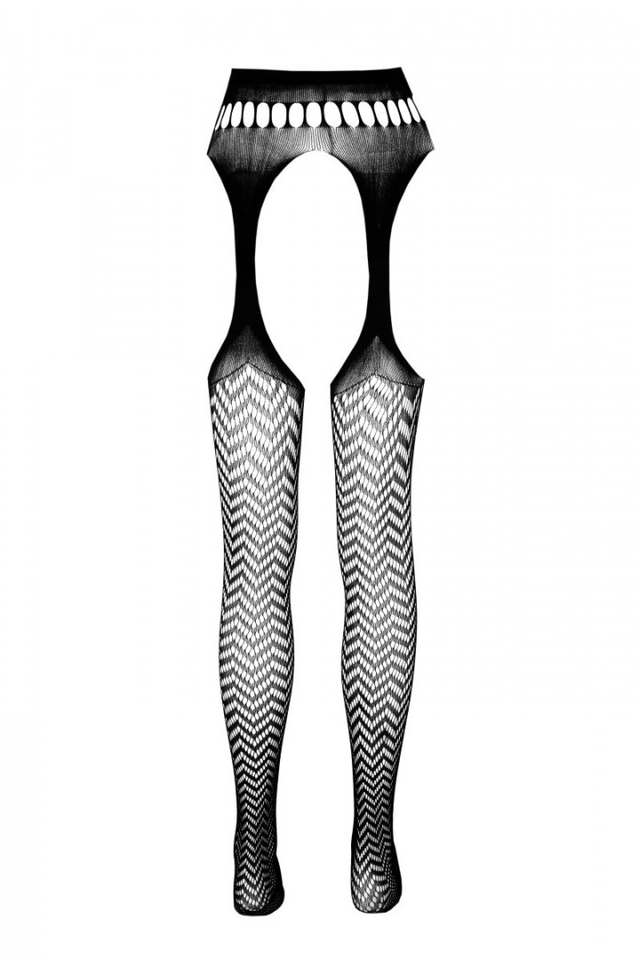 Sexy strip pantyhose that perfectly fits the figure, emphasi... Passion - Eco Stocking S002 - Black photo-6