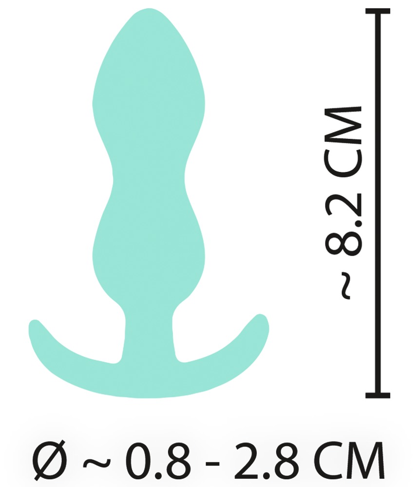 The velvety soft Mini Butt Plug from the popular Cuties rang... Cuties - Tapered Mini Butt Plug - Green photo-7