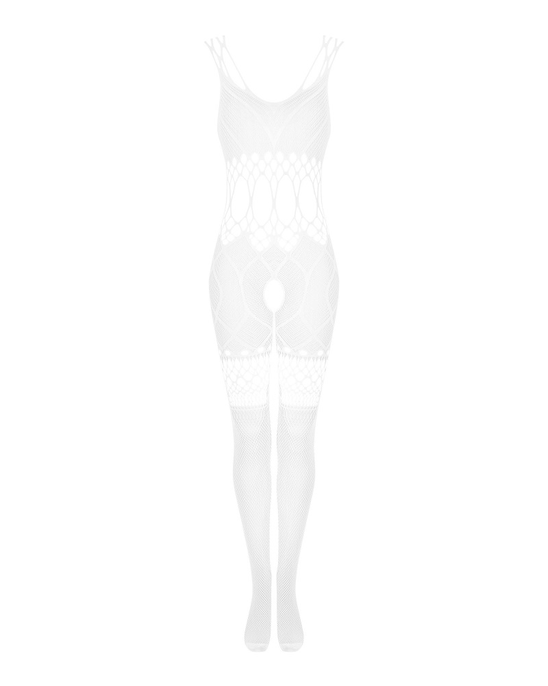 Delicate and innocent at first glance, however, this bodysto... Obsessive - Bodystocking G330 - White - S/M/L photo-6