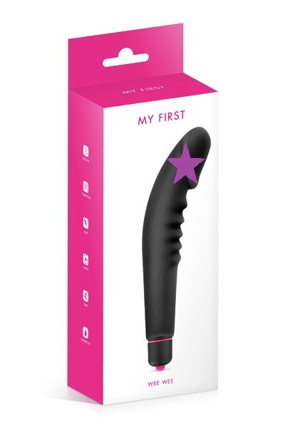 Specially designed for the female intimate introduction to g... My First - Wee Wee Vibrator - Black photo-2