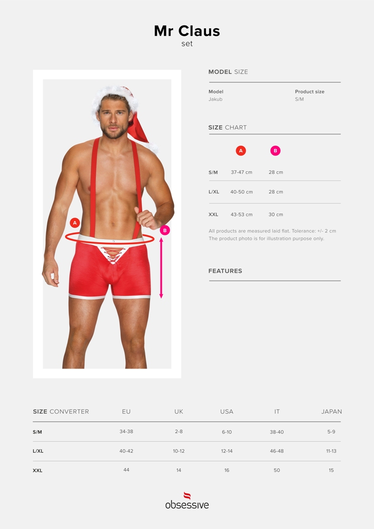 Don’t let your man miss out on the gifts. Give hi... Obsessive - Mr Claus Costume - Red - L/XL photo-7
