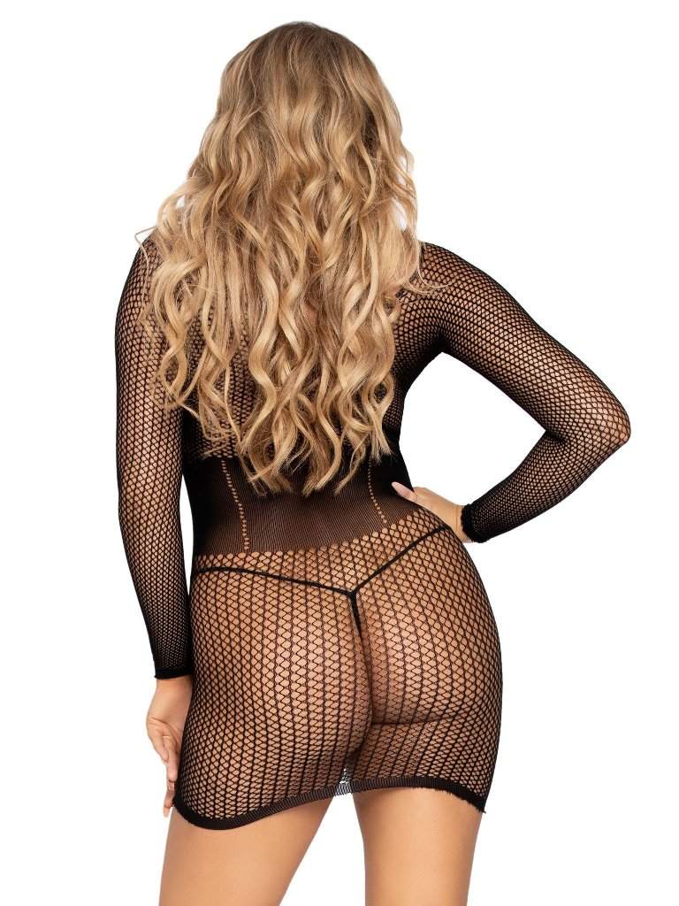 Tease to please in this net lingerie mini dress by Leg Avenu... Leg Avenue - Body Talk Mini Dress - Black photo-2