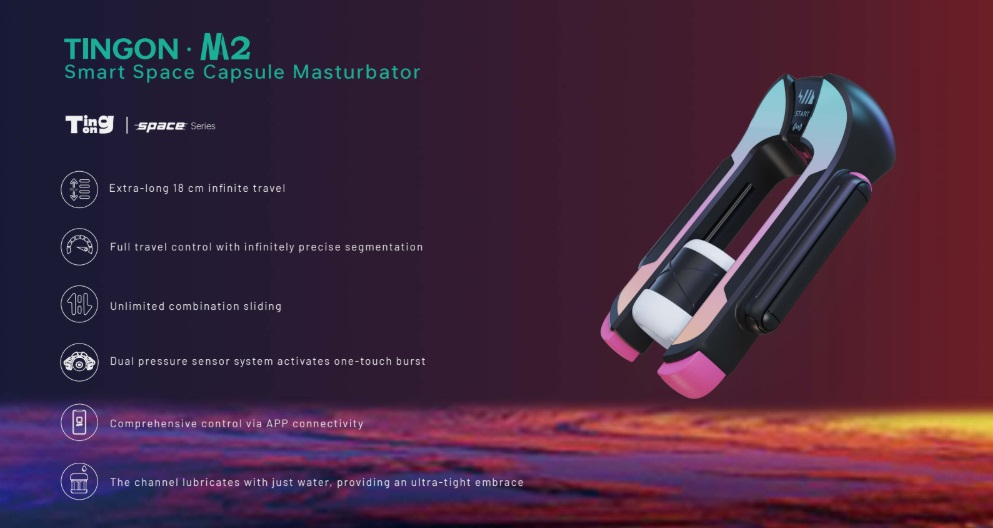 Flexible, unrestricted travel combinations with full-range c... Tingon - M2 App Masturbator - Black photo-4