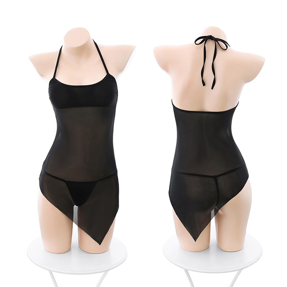 The soft stretch mesh conforms to the body and is comfortabl... Costume Garden - GB-734 Dancer Babydoll - Black photo-2