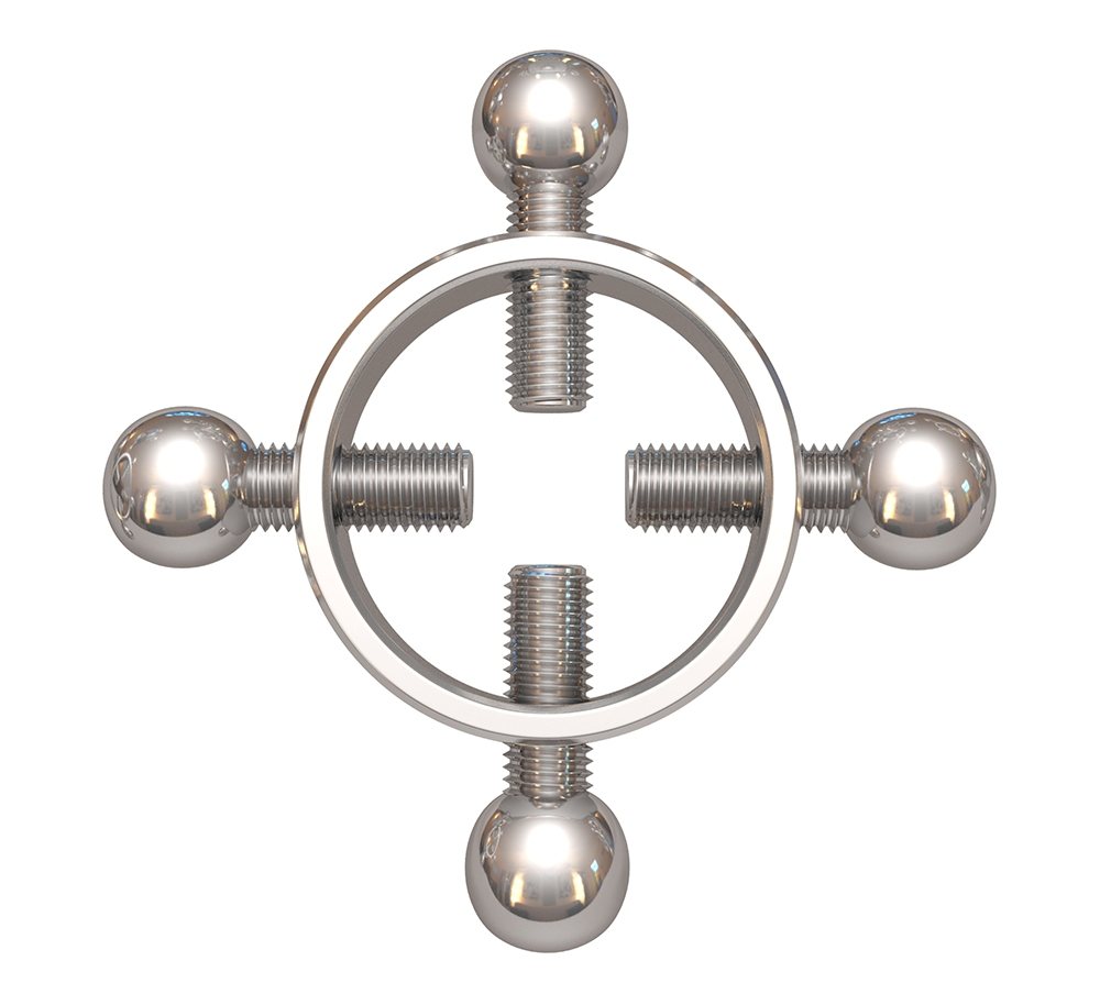 Hands-free Nipple Play, Fully Adjustable For Perfect Fit, No... Chisa - 4-Point Squeezing Nipple Grips - Silver photo-3