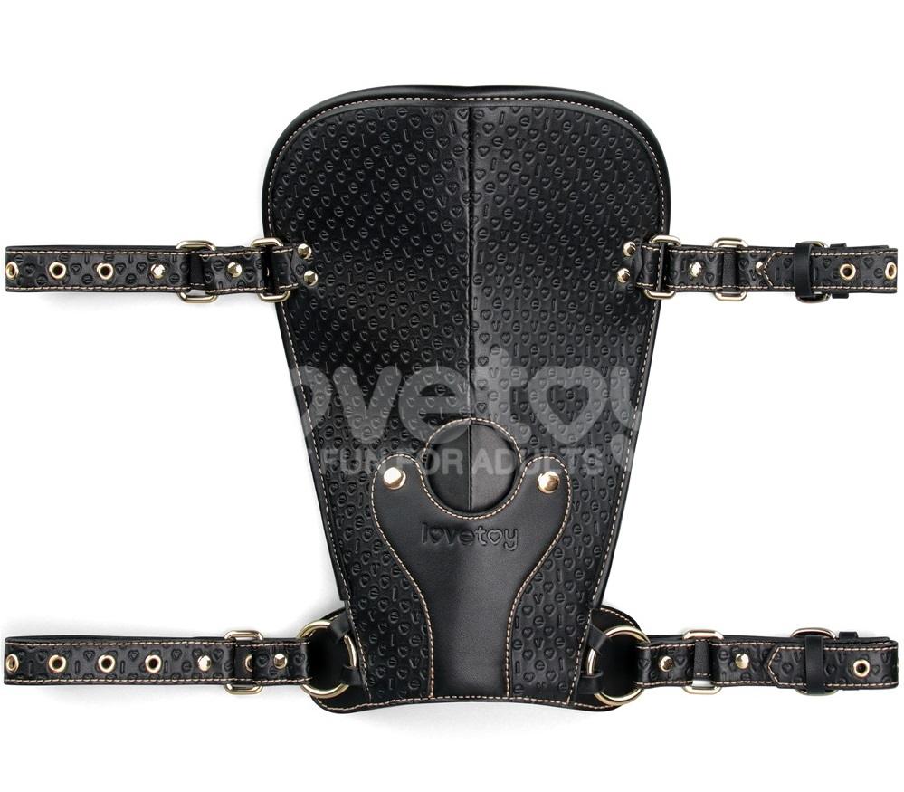 Embark on a journey of lavish sensuality with our Rebellion ... Lovetoy - Rebellion Reign Dildo Saddle - Black photo-5