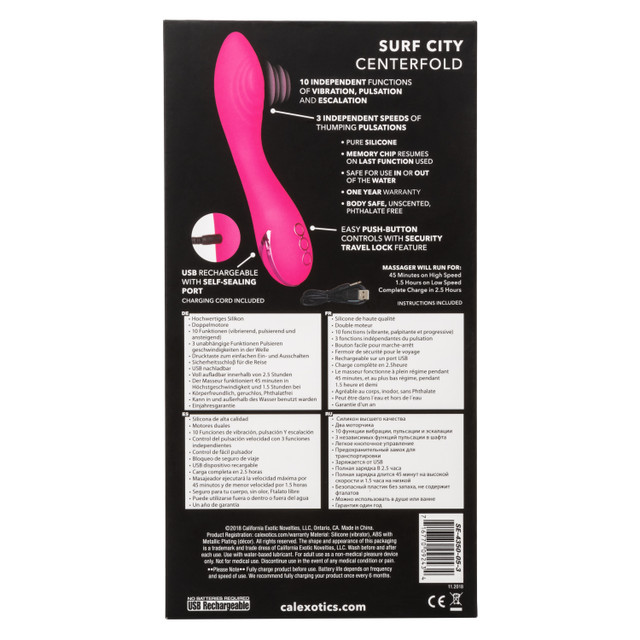 Indulge in waves of pleasure as the California Dreaming Surf... CEN - CalDream Surf City Pulsation Massager - Pink photo-10