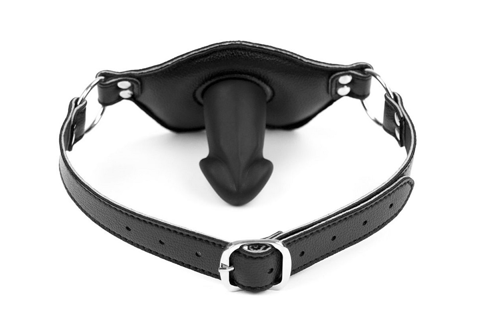 This Big Lips Mouth Gag has a penis shaped gag to insert in ... Kiotos - Big Lips Penis Gag - Black photo-3