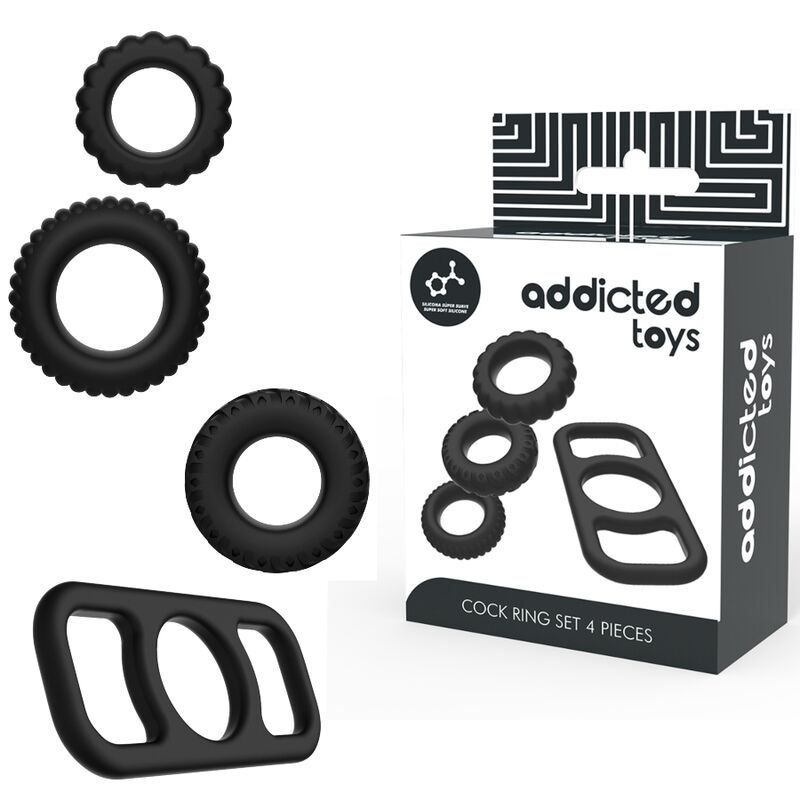 If you are looking for top-notch erections, long and long la... Addicted Toys - Rings Set 4pcs - Black photo-6