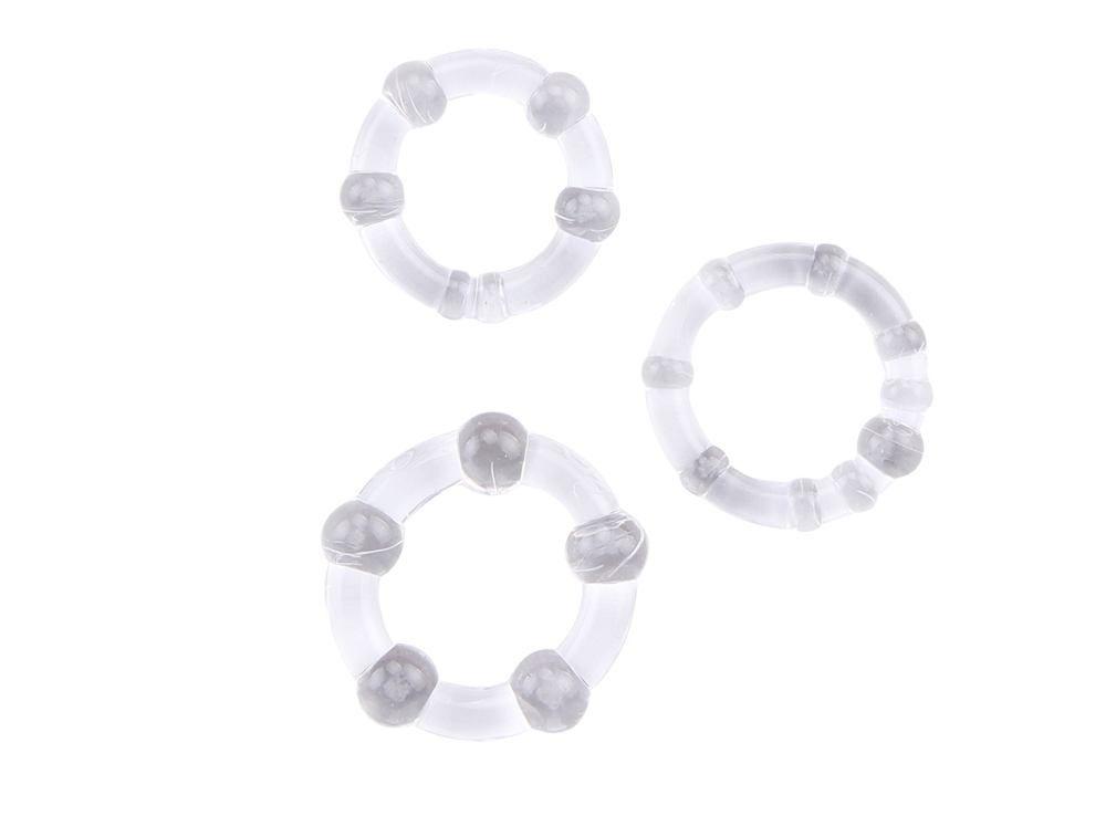Material:TPE
Product Size:3.1cm*2cm, 3.2cm*2.05cm, 3.6cm*2.1... Chisa - Beaded Cock Rings - Clear photo-2