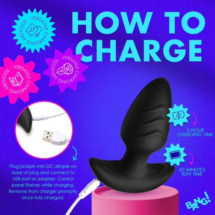 Add something more exciting to your toy bag with this rotati... Bang! - Rotating Vibro Plug - Black photo-6