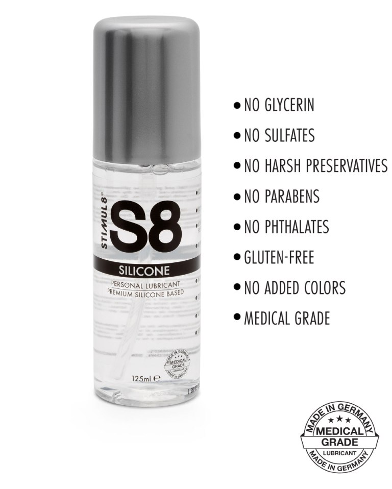 The premium S8 Silicone Premium Original lubricant offers an... S8 - Premium Silicone Lube - 125ml photo-2