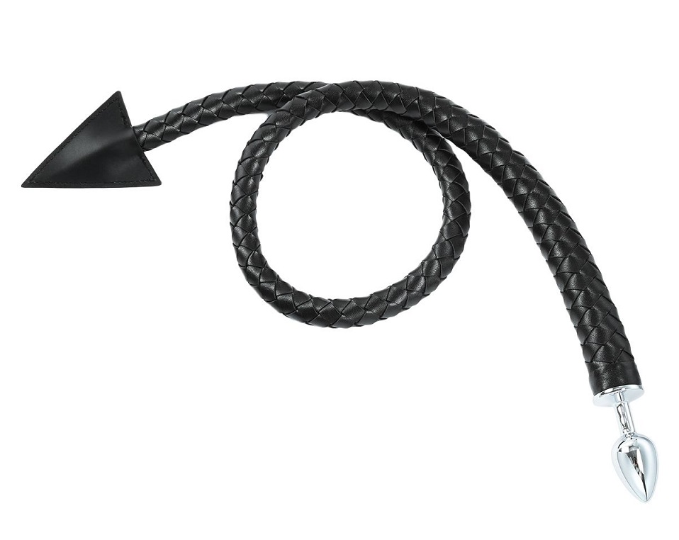 Introducing our Pu-Leather Devil Tail with Buttplug and Weav... Kiotos - Devil Tail Anal Plug - Black photo-8