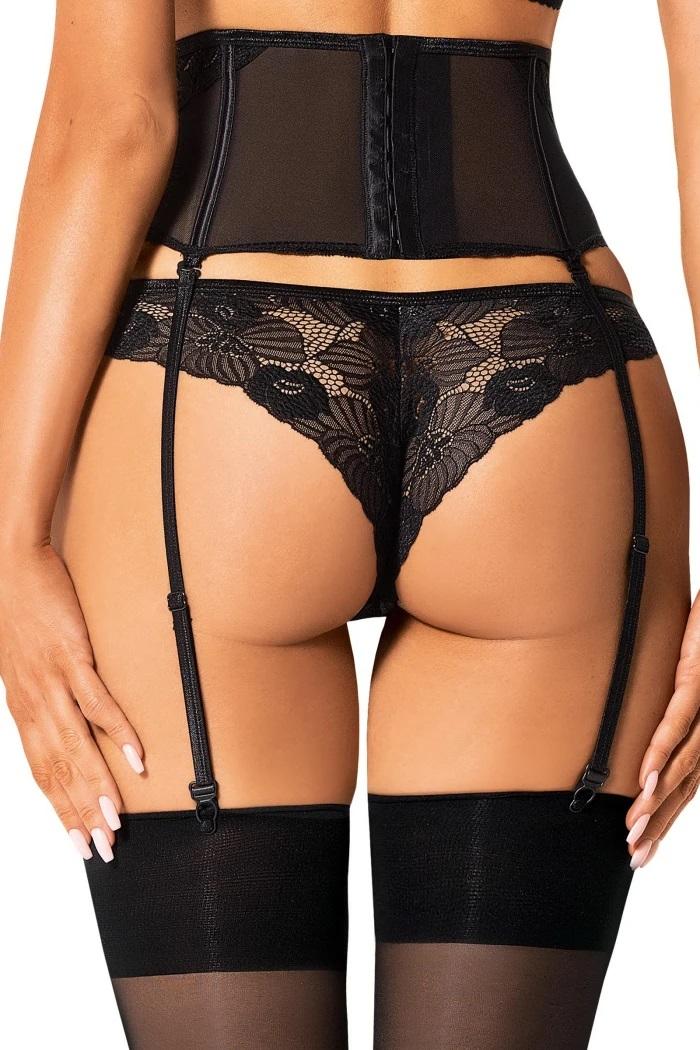 The garter belt from the Serena Love collection, thanks to i... Obsessive - Serena Love Garter Belt - Black - XL/XXL photo-2