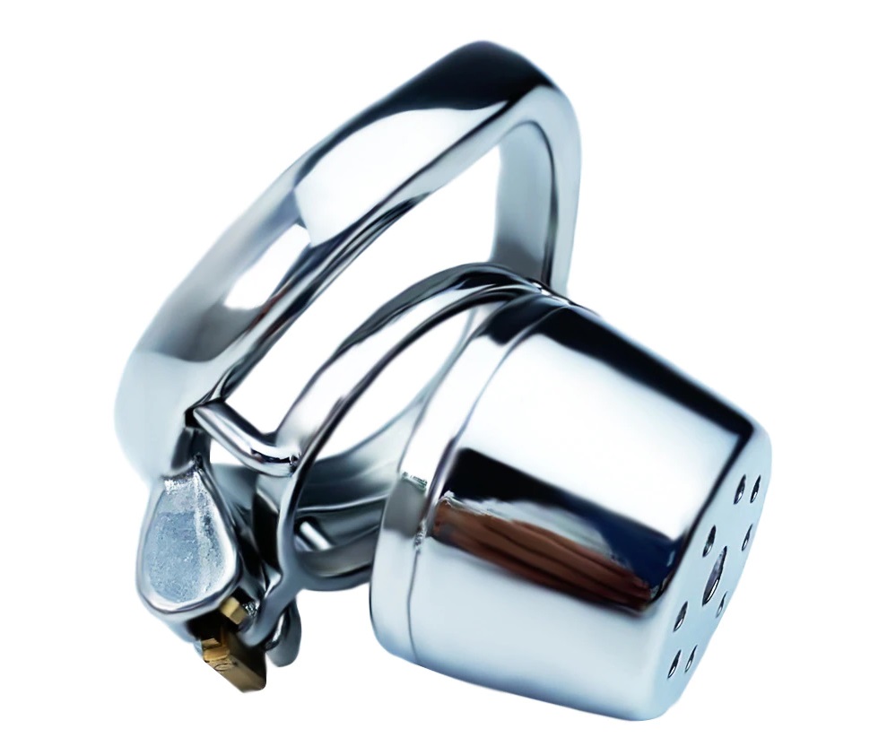 Total high: 57mm &n... FAAK - Plain Chastity Cage 45mm - Silver photo-3