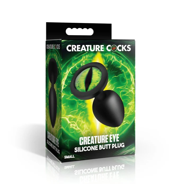 Turn your fantasies into reality with the Creature Eye Silic... Creature Cocks - Green Eye Plug S - Black photo-5