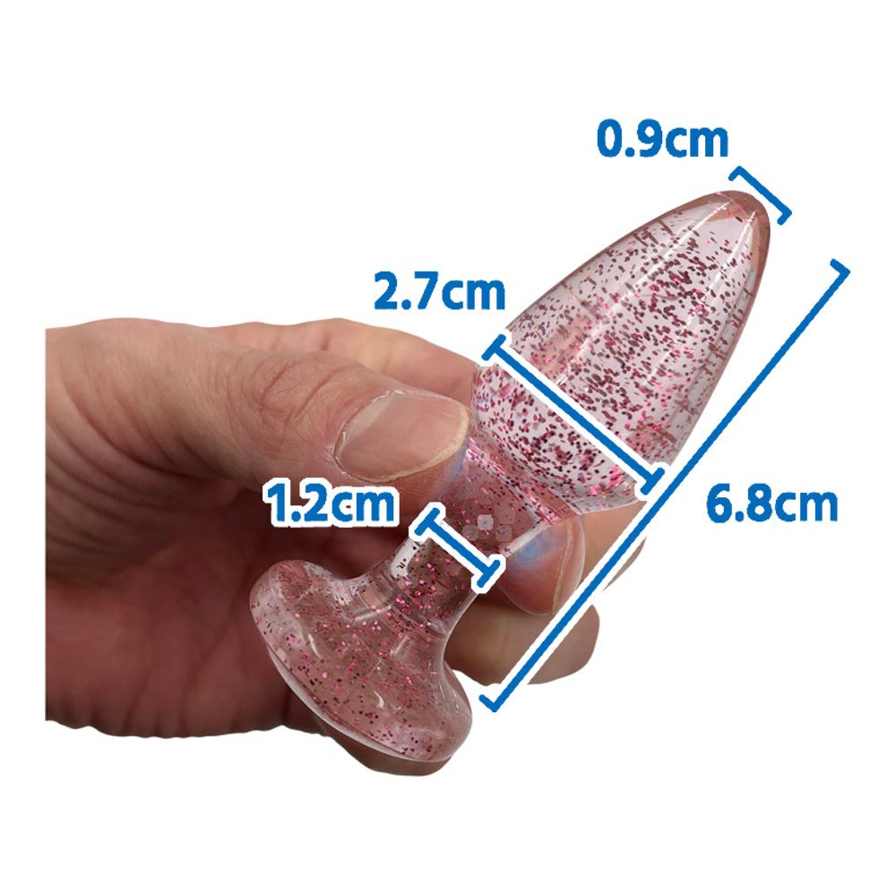 Super cute glitter-filled adult toy! You'll feel like yo... T-Best - Glitter Anal Plug S - Pink photo-5