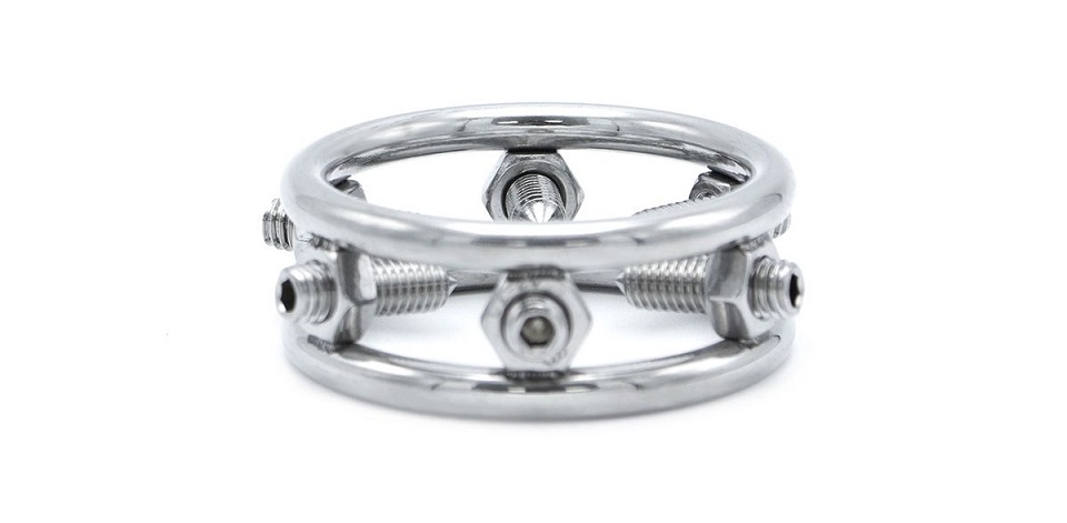 This steel glans penis ring is not suitable for the delicate... Kiotos - Torture Glans Ring - 30mm photo-3