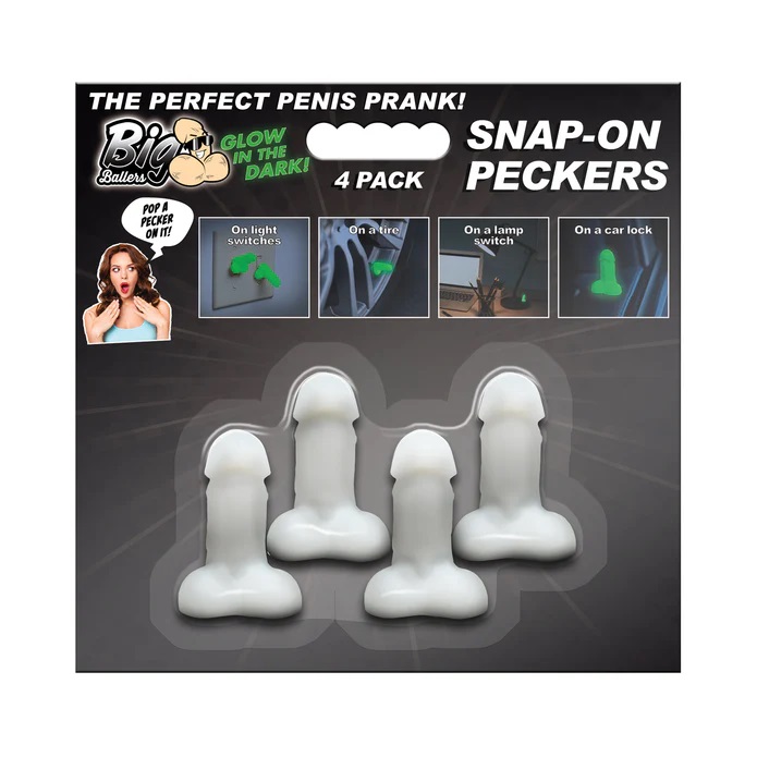 Four Mini Dildos!: This pack is packing 4 mini dildos that w... Big Ballers - Glow Snap-On Peckers 4 pcs photo-7