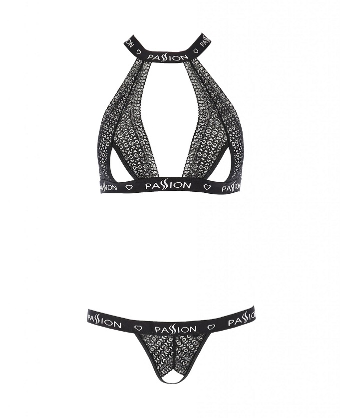 Mirajane set is an innovative combination of a subtle mesh w... Passion - Mirajane Set - Black - L/XL photo-5