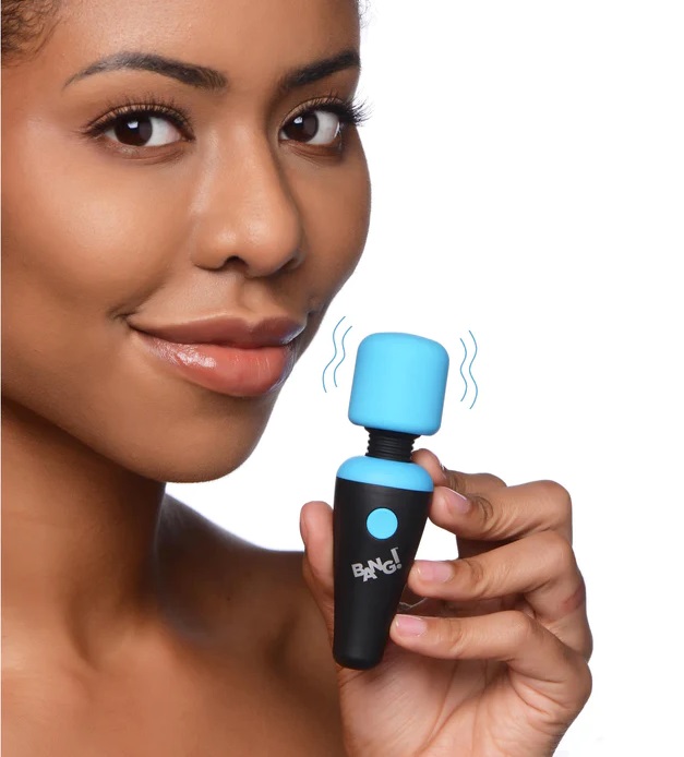 The perfect travel companion! This tiny wand fits in the pal... Bang! - 10X Vibro Mini Wand - Blue photo-3