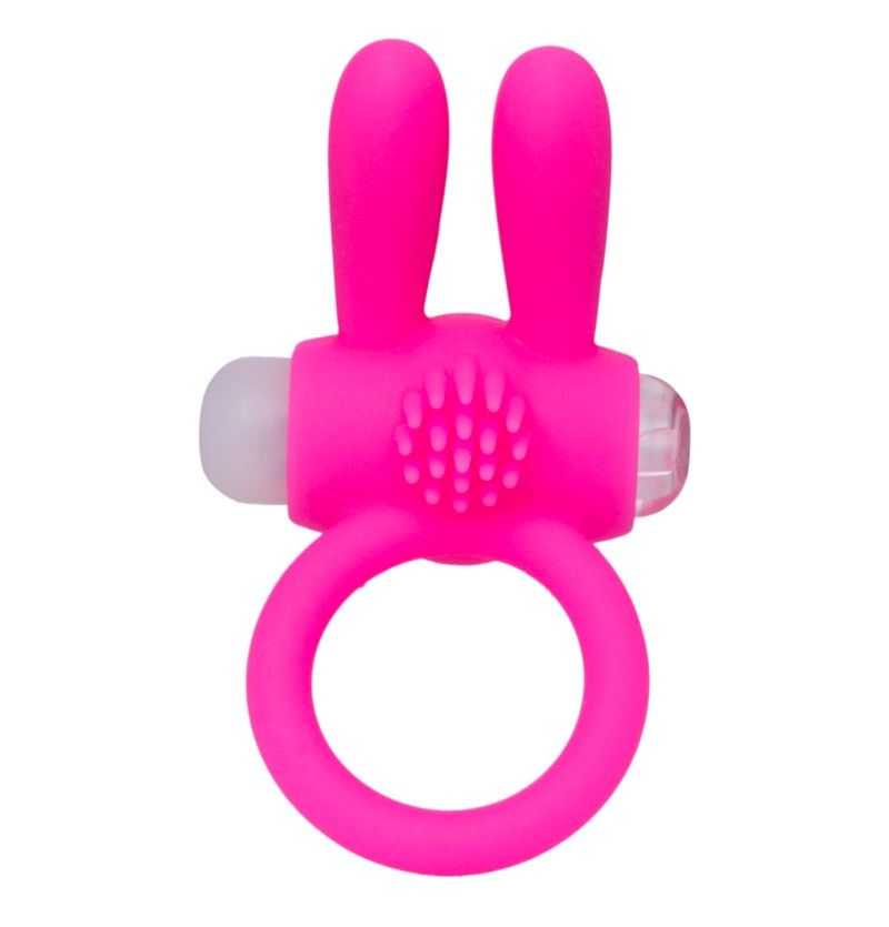 The vibrating ring has a clitoral stimulator in the form of ... A-Toys - Powerful Cock Vibro Bunny Ring - Pink photo-2