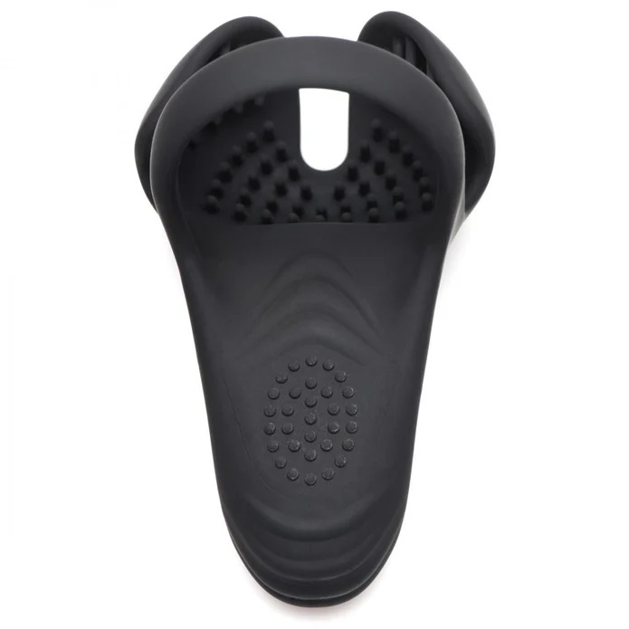 Give your balls a pleasant buzz with this Silicone Cock Ring... Trinity Vibes - Taint Stim Cock & Ball Ring - Black photo-7