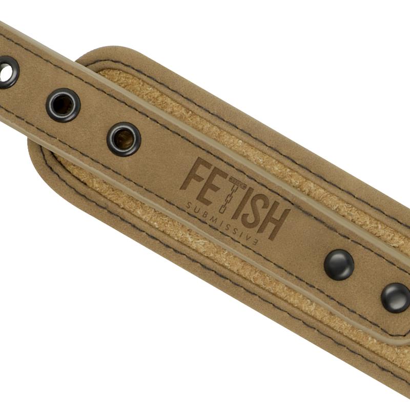 FETISH SUBMISIVE ORIGIN set of handcuffs with collar joined ... Fetish Submissive - Collar w Leash - Skin photo-6