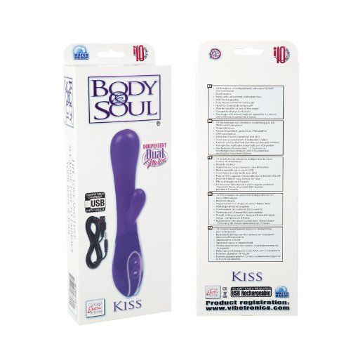 Completely rechargeable, blissfully silky and decadently fun... CEN - Body & Soul Kiss Rubbit Vibrator - Purple photo-6