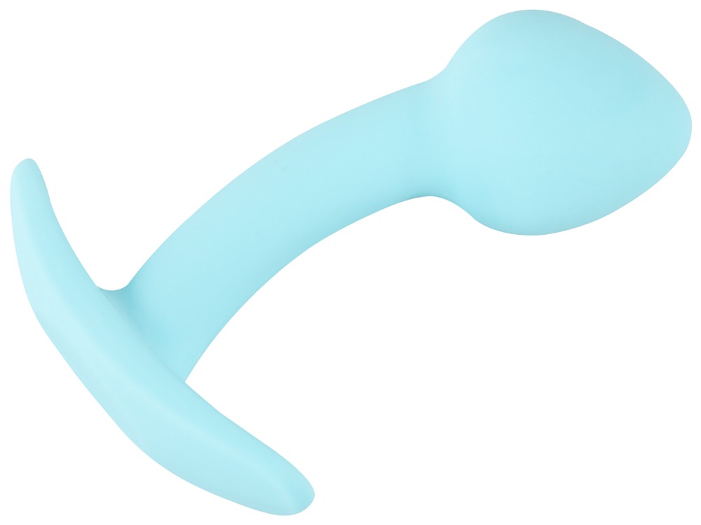 The velvety soft Mini Butt Plug from the popular Cuties rang... Cuties - Curved Mini Butt Plug - Blue photo-5