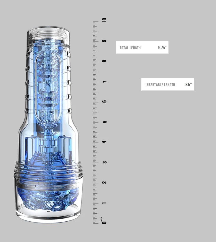 Rev up your manhood’s engine to the max with the Fleshlight ... Fleshlight - Turbo Throttle - Blue Ice photo-8