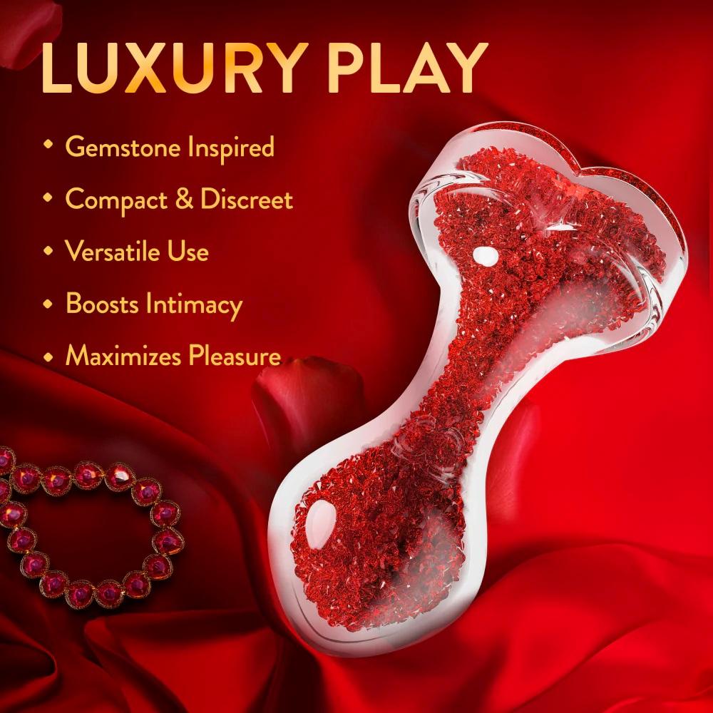 Radiate beauty with Oh My Gem Lustre, a luxurious anal plug ... Oh My Gem - Lustre Butt Plug - Red photo-2