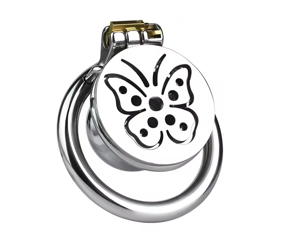 Material: Ring: 304 Stainless steel
Cage length: 38mm
Ring i... FAAK - Butterfly Chastity Cage 45mm photo-3