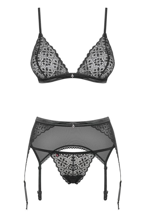 Do you feel a pleasant thrill? It means that a really amazin... Obsessive - Shibu 3-pcs Set - Black - L/XL photo-10