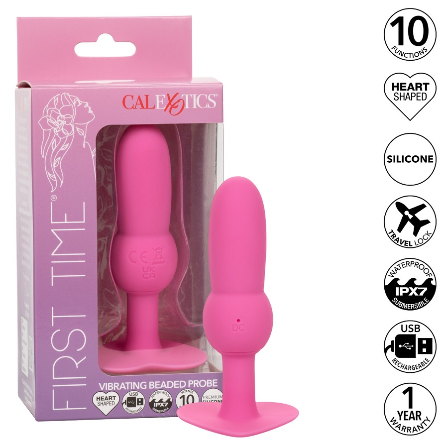 Dive into a world of thrilling sensations with the First Tim... CEN - First Time Vibro Plug - Pink photo-9