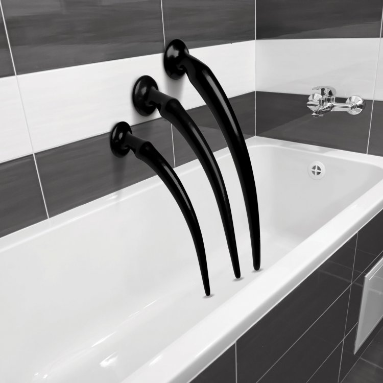 Reach your deepest parts with this trio of Tapered Anal Hose... Hosed - Slim Tapered Anal Set - Black photo-6