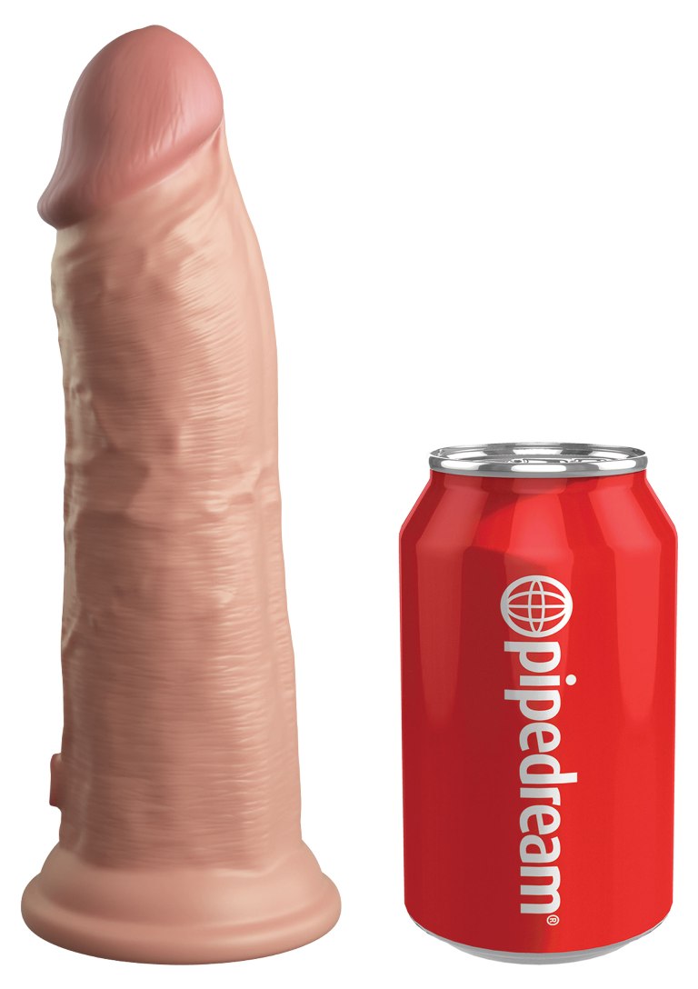 The King Cock Elite silicone dildo is made from high-quality... King Cock - 8" Elite Vibro Cock - Flesh photo-8