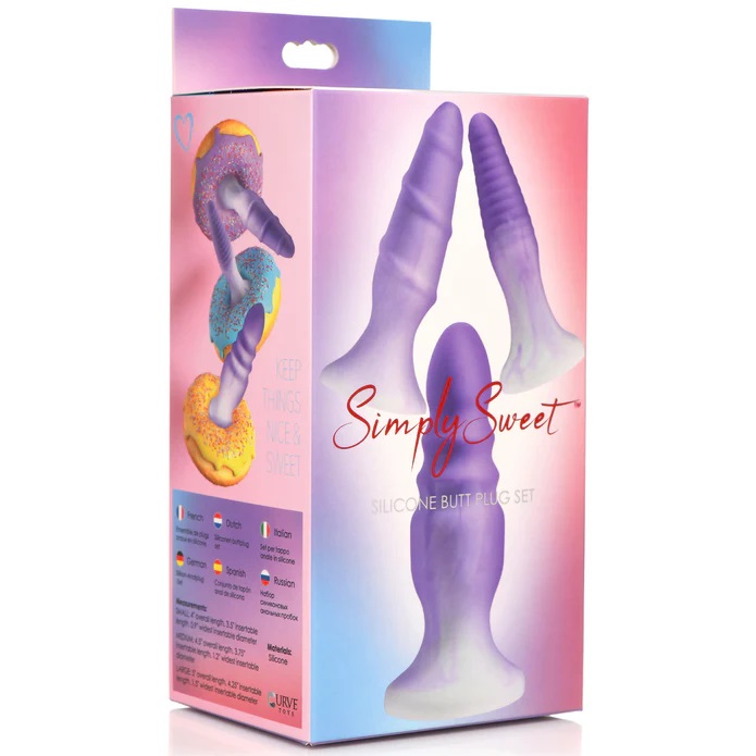 This set of three plugs gives you the best in variety of siz... Simply Sweet - Butt Plug Set 3 pcs - Purple photo-12