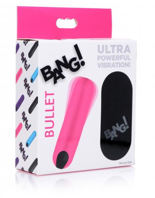 Prepare to Bang yourself with this tiny but powerful vibrati... Bang! - 21X Vibro Bullet w Remote - Pink photo-5