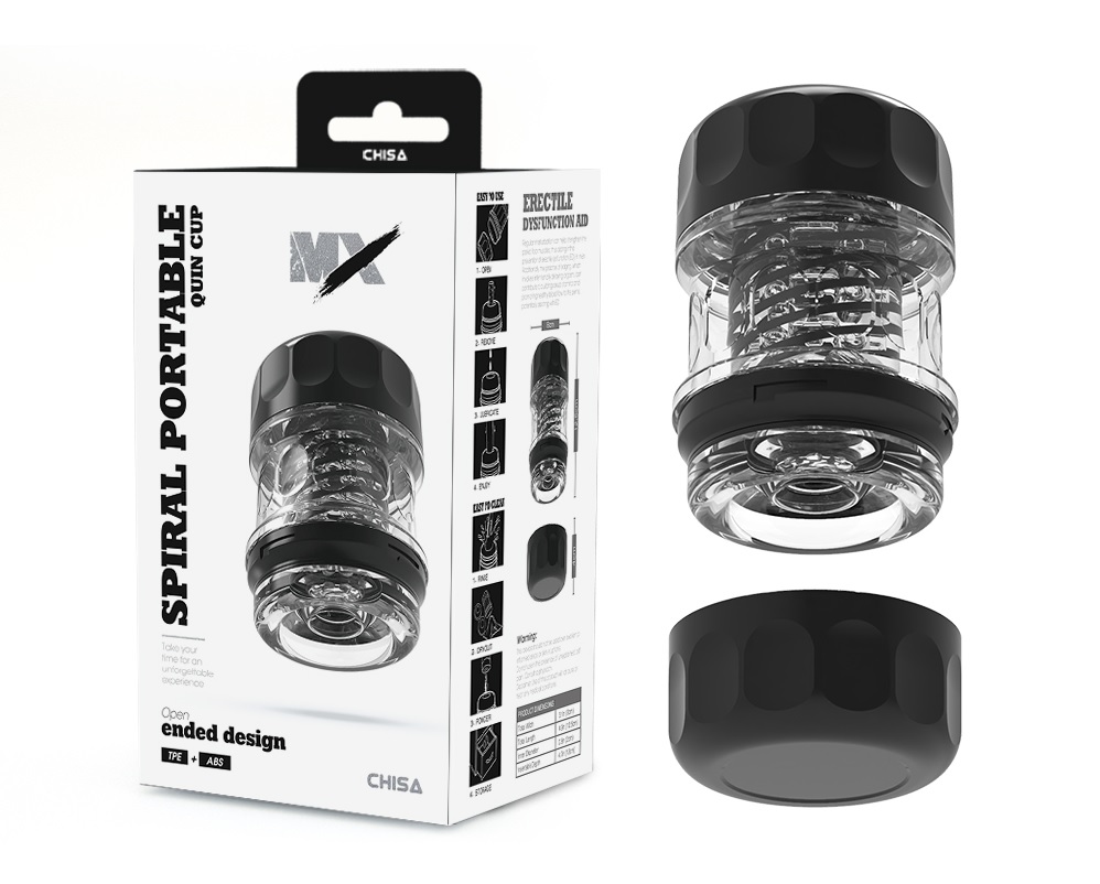 Spiral portable cup masturbator with open ended design
Supe... Chisa - Quin Cup Masturbator - Black photo-2