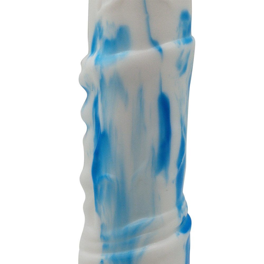 Silicone horse anal dildo, artificial realistic anal plug, s... FAAK - Horse Long Dildo - White/Blue photo-16