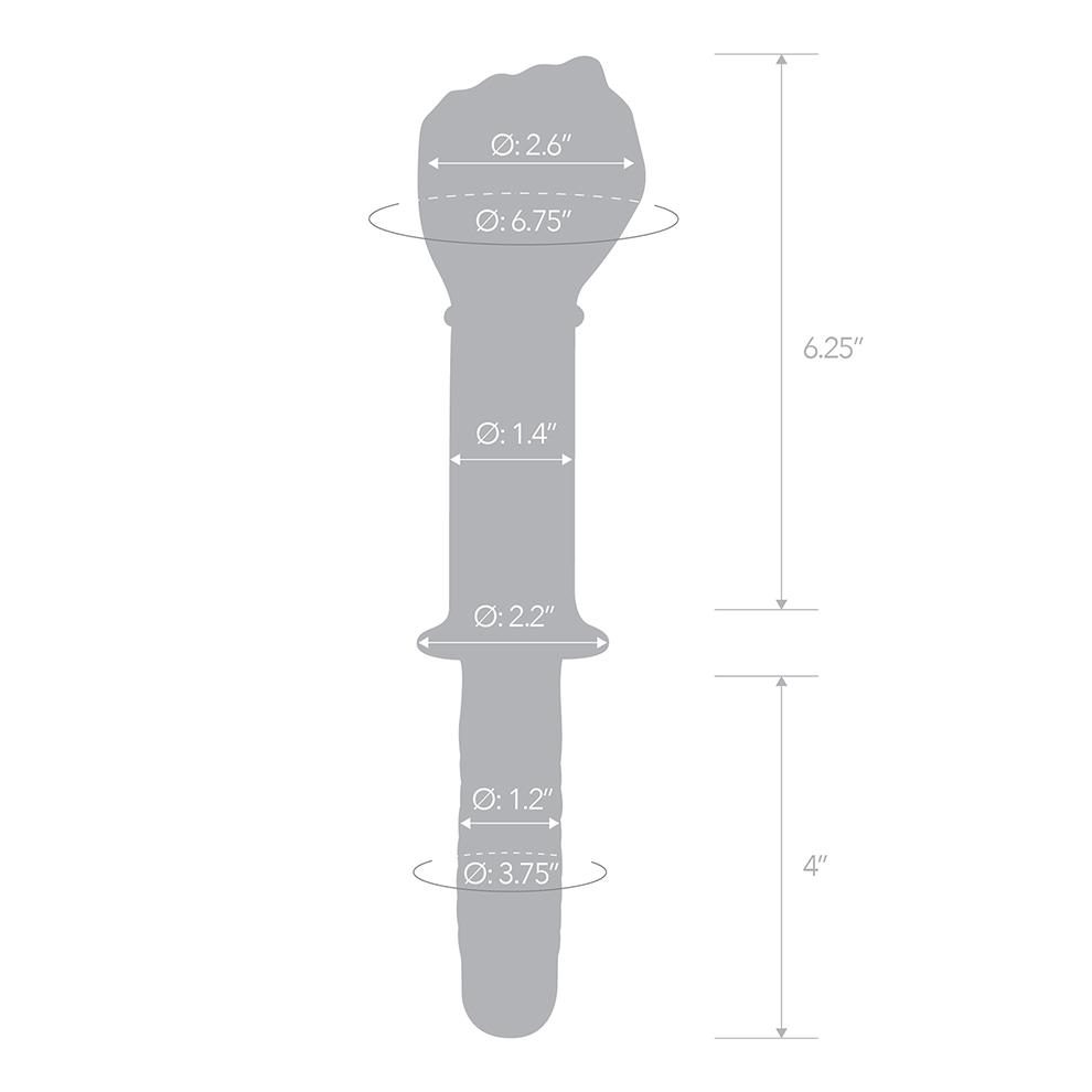 Indulge in the deeply satisfying sensation offered by Glas 1... Glas - 11" Fist Double Ended Dildo w Handle Grip photo-6