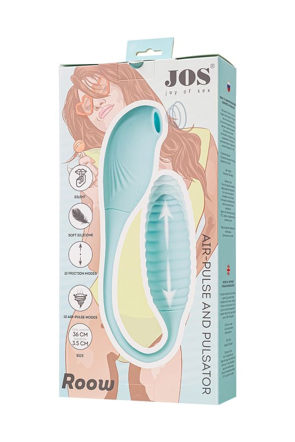 Air-pulse stimulator JOS Roow 2 in 1 will give amazing orgas... JOS - Roow Air-Pulse Vibro Egg - Blue photo-12