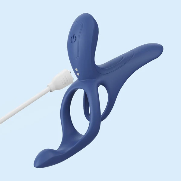 Experience unforgettable moments with the Pleasure Pivot. Th... Honey Play Box - Pleasure Pivot App Couples Vibrator - Navy Blue photo-7