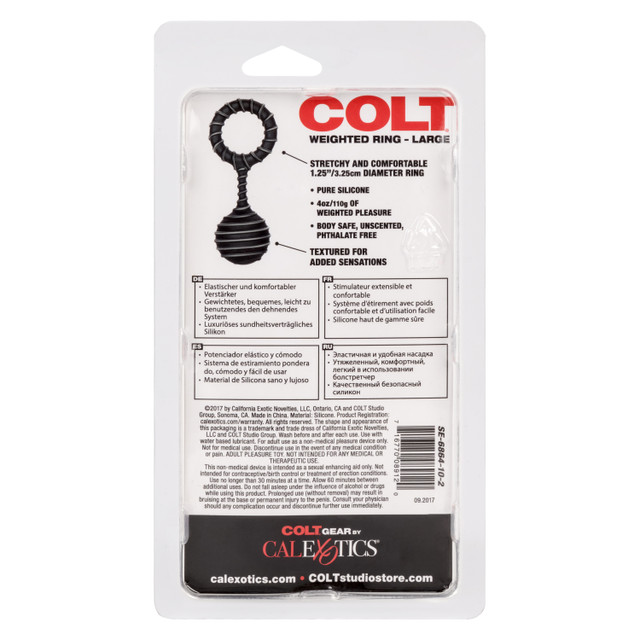The erotic sex toy innovators at CalExotics and the male-cen... CEN - Colt Weighted Ring L - Black photo-6