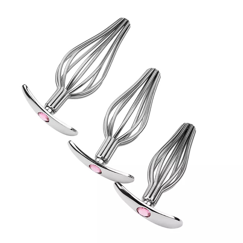 Teasing butt plug with smooth curve shape safe and comfortab... MT - Hollow Anal Plug S - Silver photo-7