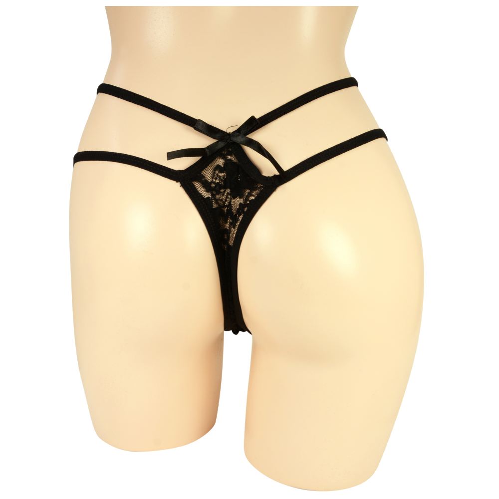 NPG - E062 Premium Lace Thong - Black photo-2