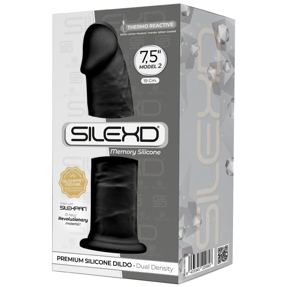 SilexD offers a variety of dildos with a silicon of extraord... Silexpan - 7.5'' Dual Destiny Premium Silicone Dildo - Black photo-3