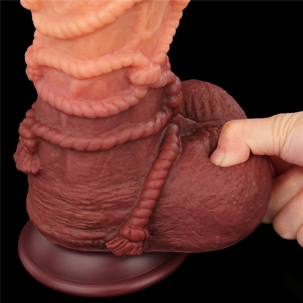 Built to deliver the most lifelike satisfaction, Love Toy Ki... Lovetoy - 10.5" Dual Layered Cock w Rope photo-6