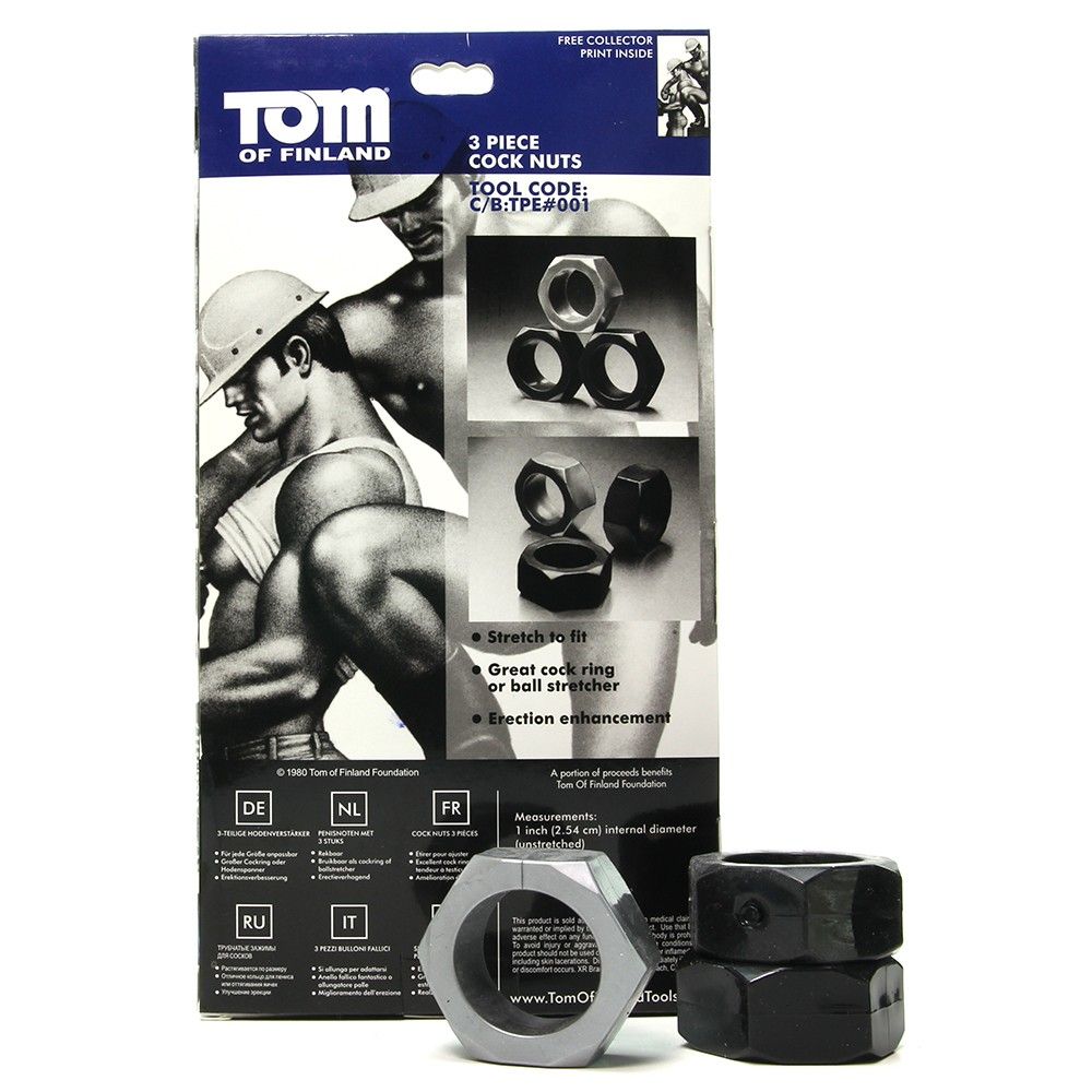 This set of stretch to fit cock rings work great as cock rin... TOF - 3 Piece Cock Nuts photo-15